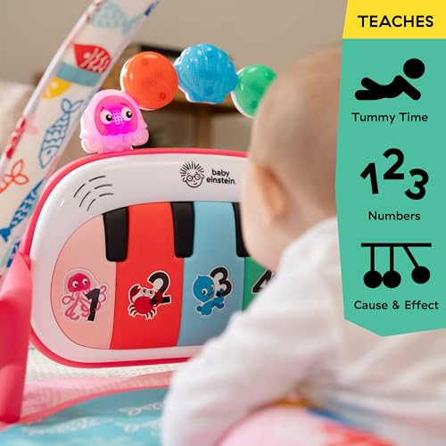 Baby Einstein 4-in-1 Kickin' Tunes Music and Language Play Gym and Piano Tummy Time Activity Mat