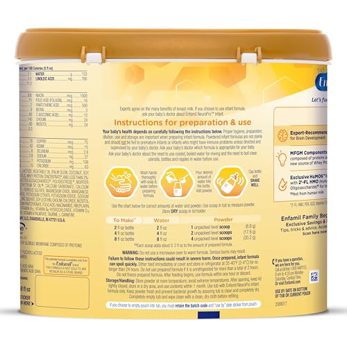 Enfamil NeuroPro Baby Formula, Brain Building Duo DHA & MFGM, Exclusive Immune Supporting HuMO6 Blend, Powder Infant Formula, Baby Milk, 20.7 Oz