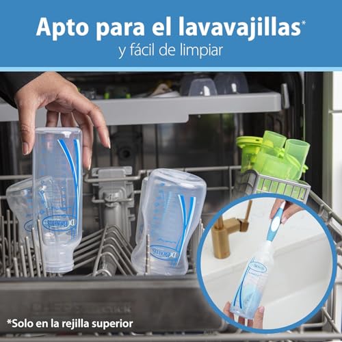 Dr. Brown's Natural Flow Anti-Colic Options+ Narrow Baby Bottle, 4 oz/120 mL, with Level 1 Slow Flow Nipple, 0m+, 4 Pack