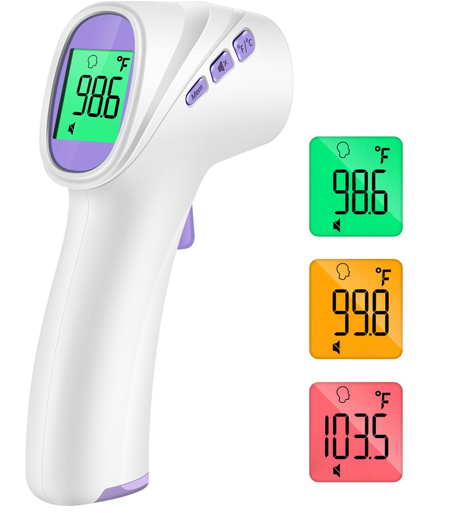 Forehead Thermometer for Adults and Kids, Digital Baby Thermometer with Fever Alarm, Fast Accurate Results, Home Medical & Nurse Essentials