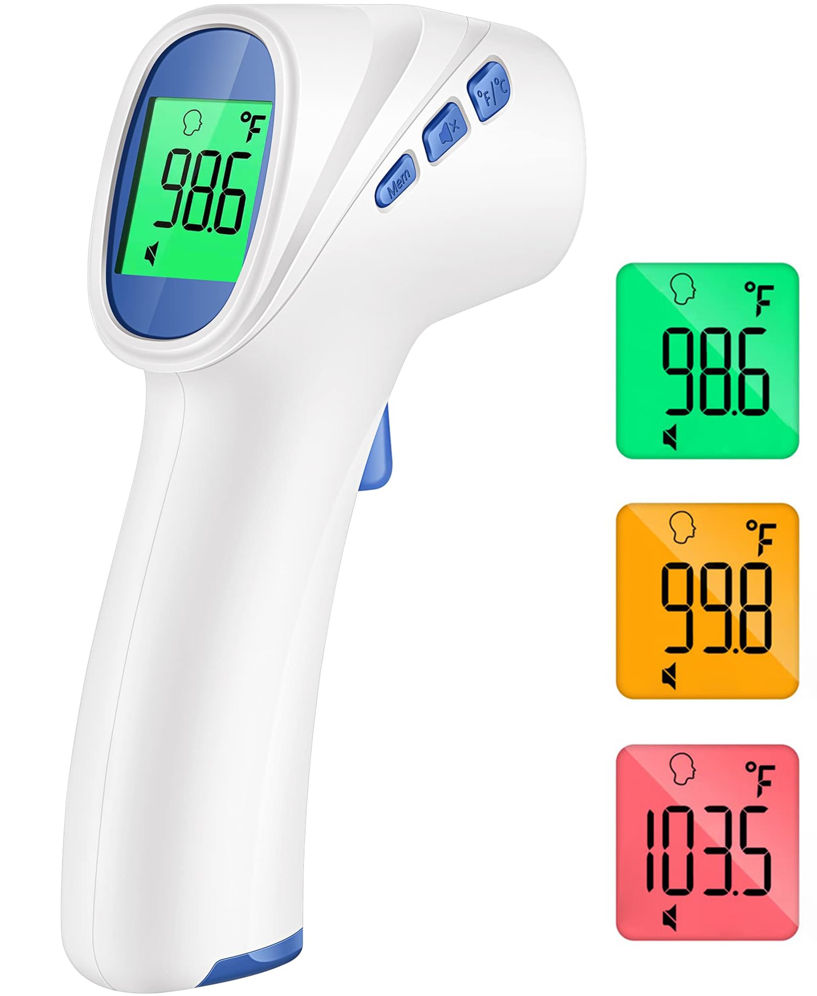 Forehead Thermometer for Adults and Kids, Digital Baby Thermometer with Fever Alarm, Fast Accurate Results, Home Medical & Nurse Essentials