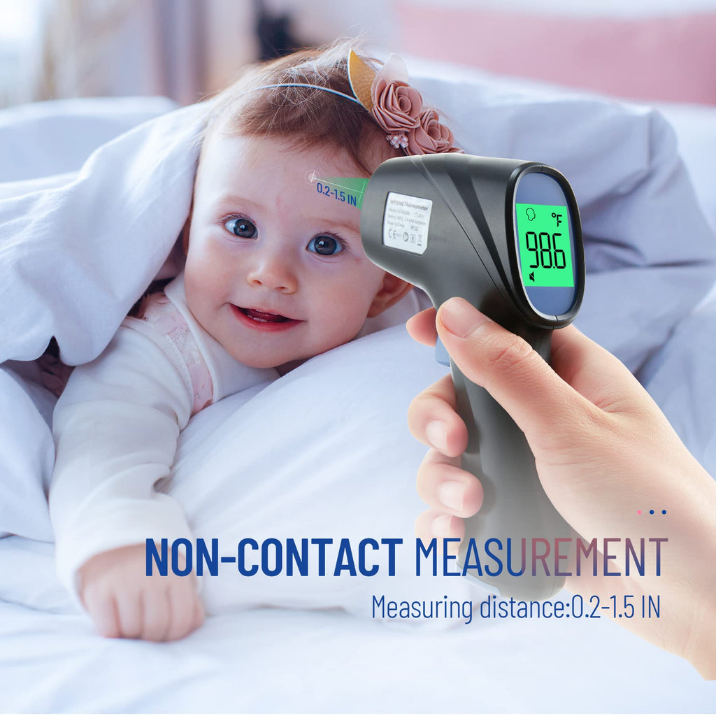 Forehead Thermometer for Adults and Kids, Digital Baby Thermometer with Fever Alarm, Fast Accurate Results, Home Medical & Nurse Essentials