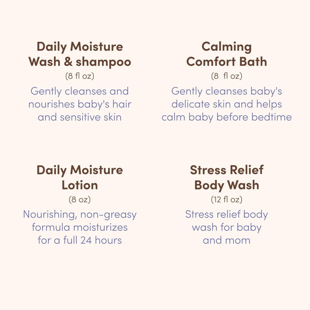 Aveeno Baby Welcome Little One Gift Set, Skincare Set with Nourishing Body Wash & Shampoo, Calming Bath Wash, All Over Wipes, Daily Moisturizing Lotion, & Balm, 5 Items