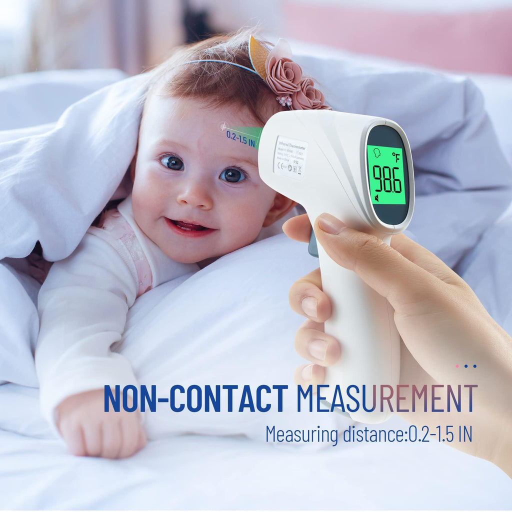 Forehead Thermometer for Adults and Kids, Digital Baby Thermometer with Fever Alarm, Fast Accurate Results, Home Medical & Nurse Essentials