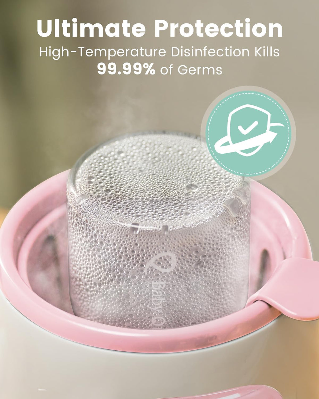 Bottle Warmer, Grownsy 8-in-1 Fast Baby Bottle Warmer with Timer, Safe for Breastmilk Nutrients, Accurate Temperature Control, with Defrost, Sterili-zing, Keep Warm, Heats Baby Food & Bottles