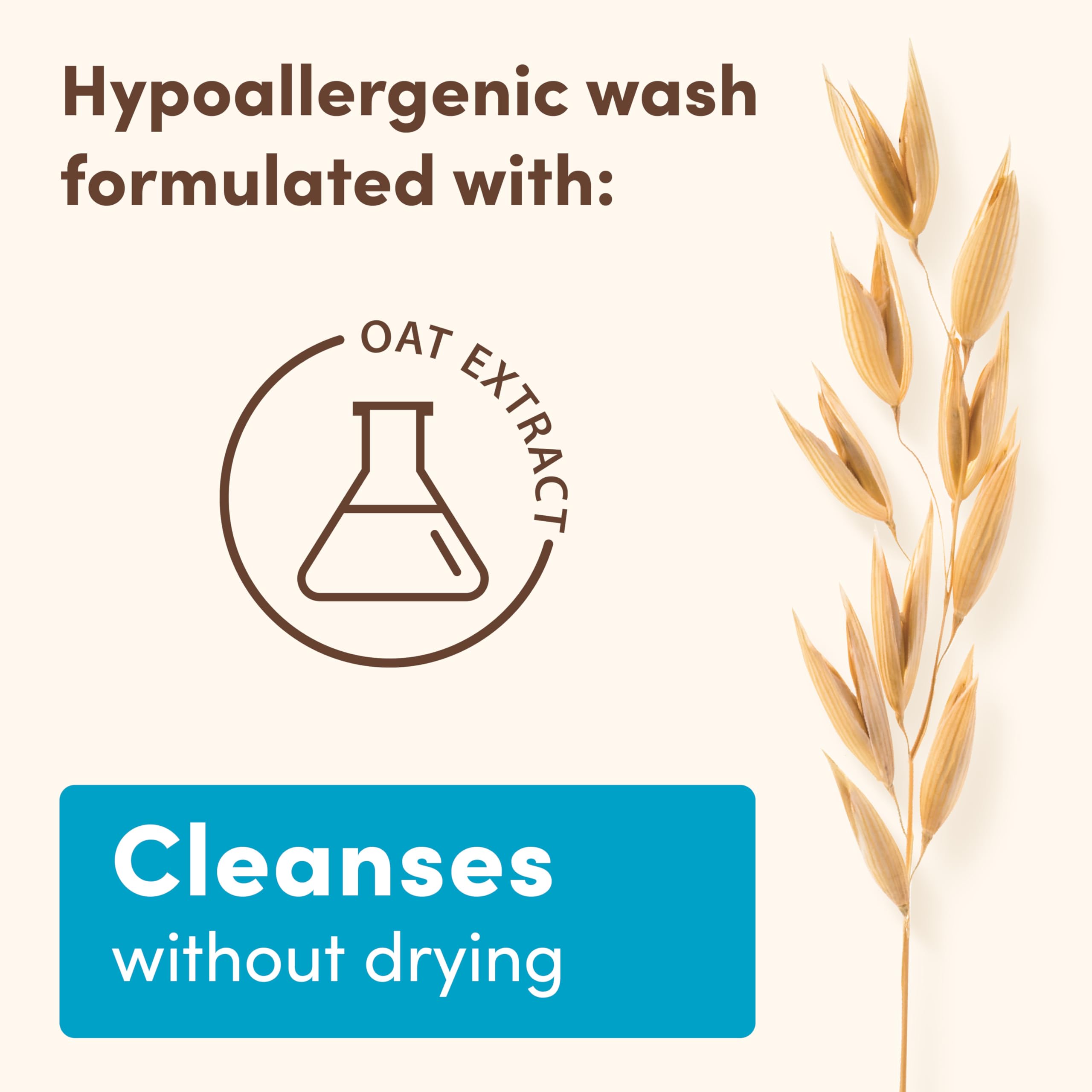 Aveeno Baby Daily Moisture Body Wash & Shampoo with Oat Extract, Hypoallergenic, Tear-Free, No Added Parabens, pH-Balanced Formula For Sensitive Hair & Skin, Baby Essentials, 33 fl oz