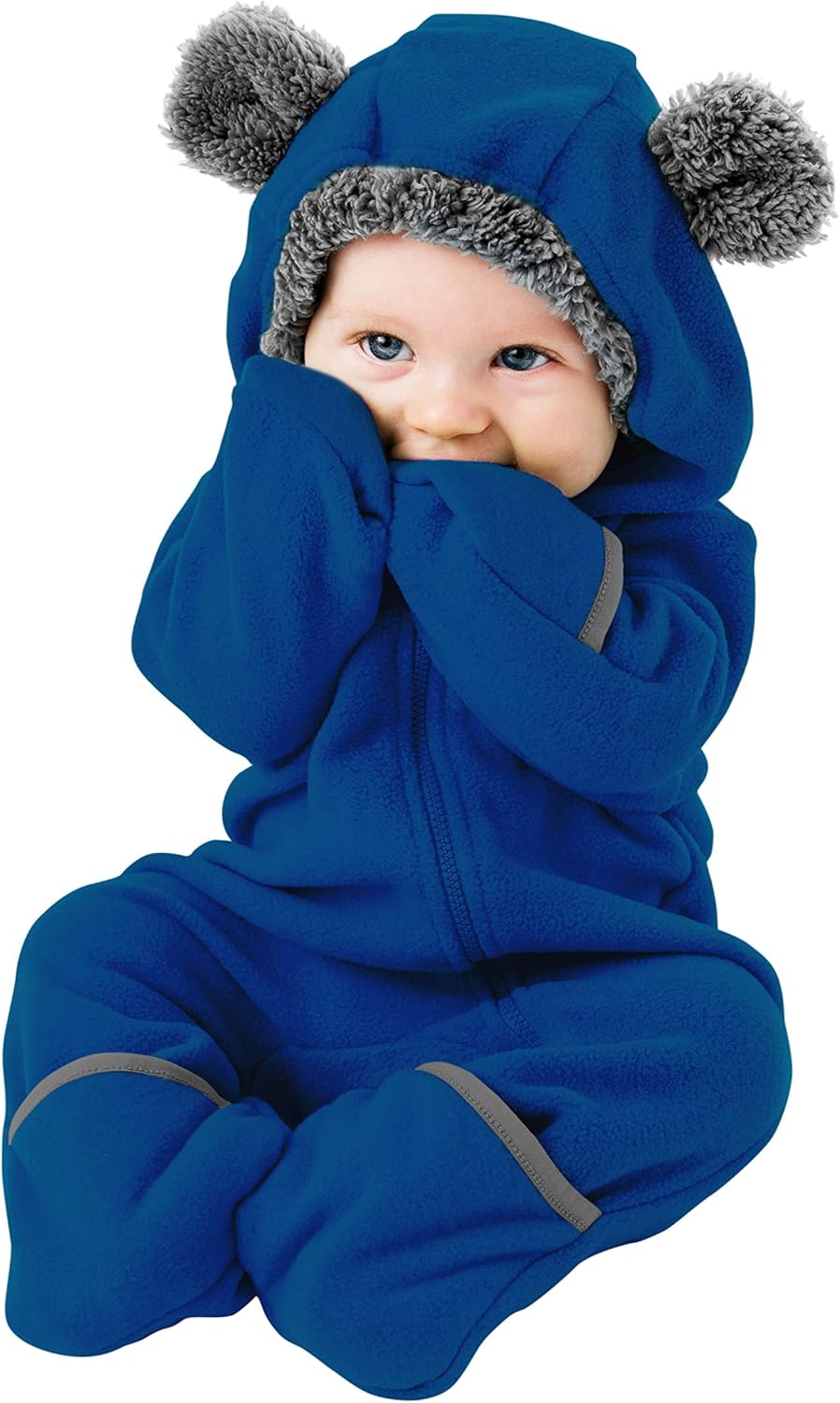 Cuddle Club Fleece Baby Bunting Bodysuit with Hood, Convertible Mittens & Booties, Car Seat Friendly, Soft & Warm, Easy Zip