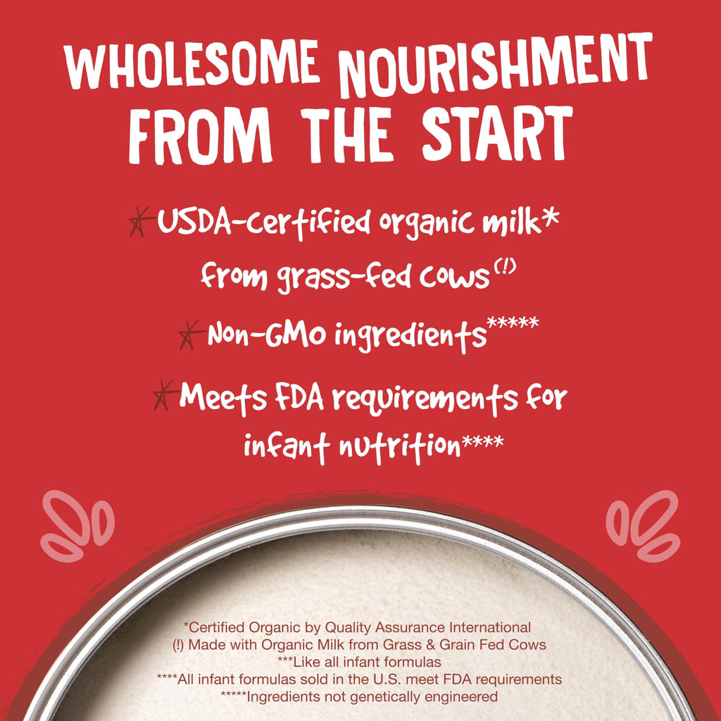 Earth's Best Organic Baby Formula for Babies 0-12 Months, Powdered Dairy Infant Formula with Iron, Omega-3 DHA, and Omega-6 ARA, 21 oz Formula Container