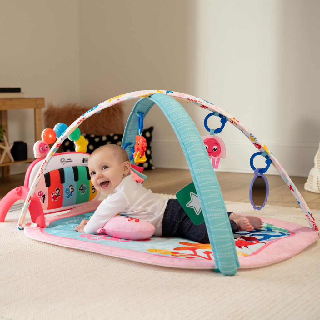 Baby Einstein 4-in-1 Kickin' Tunes Music and Language Play Gym and Piano Tummy Time Activity Mat